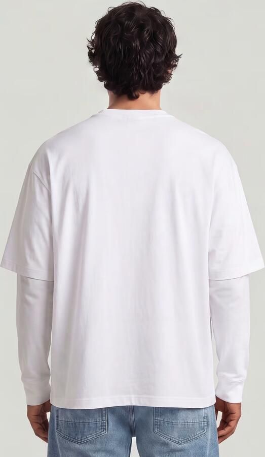 G-Star RAW Double Sleeve Loose T-Shirt Wit Heren - Foto 6