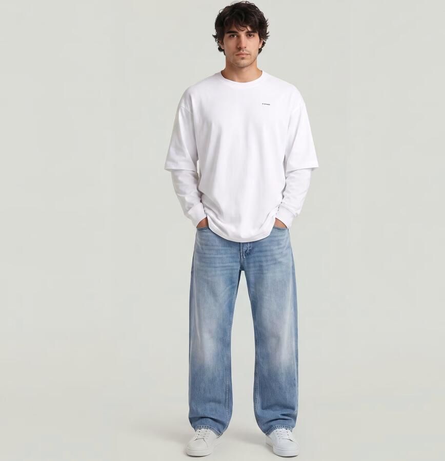 G-Star RAW Double Sleeve Loose T-Shirt Wit Heren - Foto 4