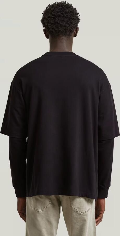 G-Star RAW Double Sleeve Loose T-Shirt Zwart Heren - Foto 5