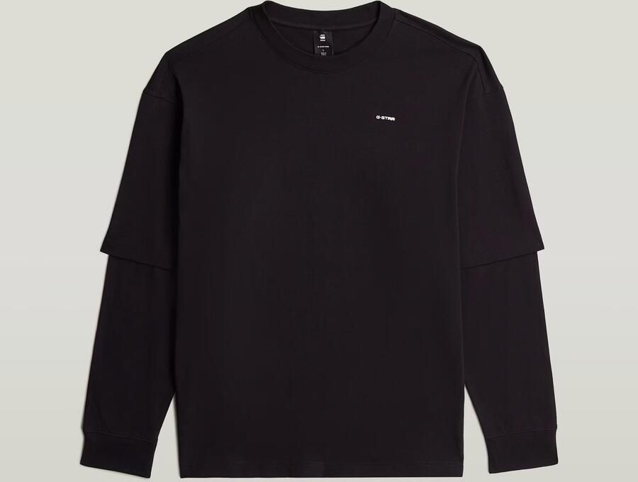 G-Star RAW Double Sleeve Loose T-Shirt Zwart Heren - Foto 4