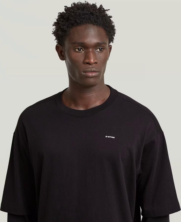G-Star RAW Double Sleeve Loose T-Shirt Zwart Heren - Foto 3