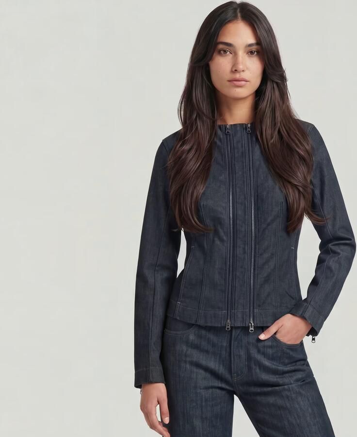 G-Star RAW Double Zip Neo Raw Jack Donkerblauw Dames - Foto 4