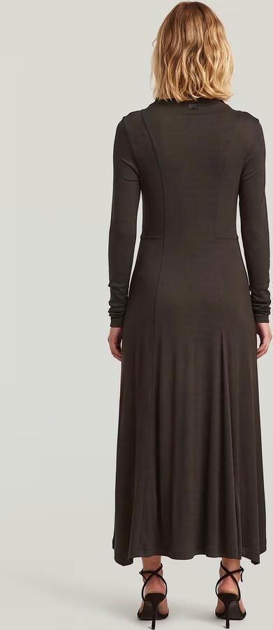 G-Star RAW Drape Jersey Jurk Bruin Dames