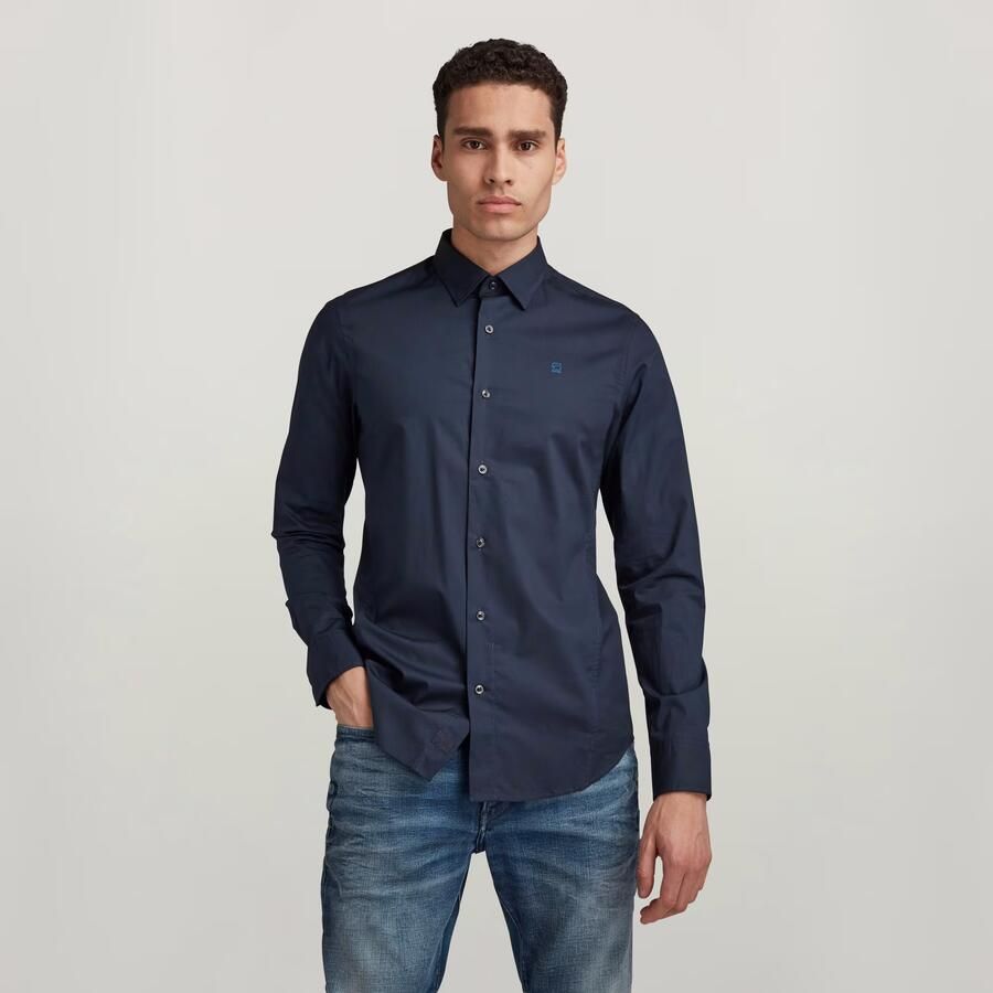 G-Star Overhemd met lange mouwen Dressed super slim Blauw Heren - Foto 8