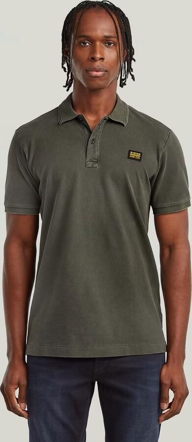 G-Star RAW Dunda Overdyed Slim Polo Badge Grijs Heren - Foto 7