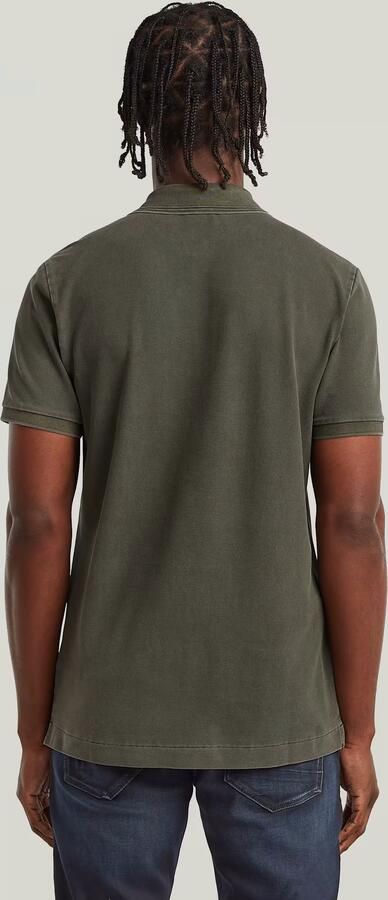 G-Star RAW Dunda Overdyed Slim Polo Badge Grijs Heren - Foto 6