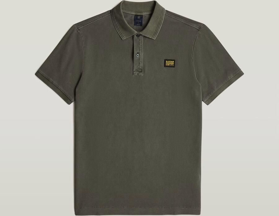 G-Star RAW Dunda Overdyed Slim Polo Badge Grijs Heren - Foto 3