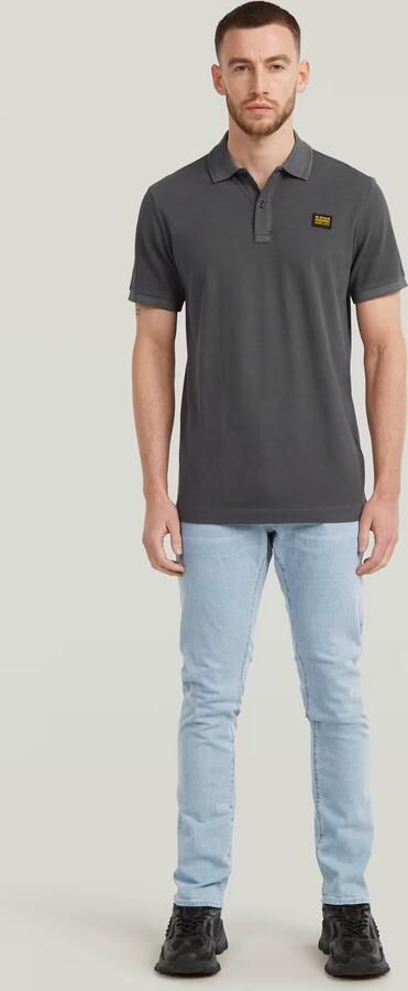 G-Star RAW Dunda Overdyed Slim Polo Badge Zwart Heren - Foto 5