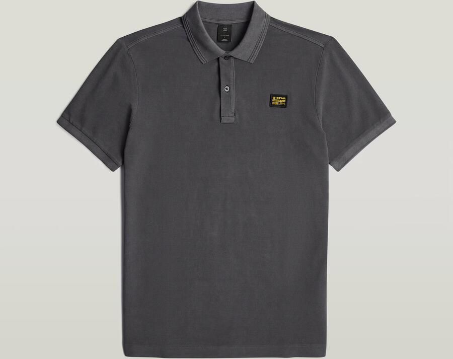 G-Star RAW Dunda Overdyed Slim Polo Badge Zwart Heren - Foto 3