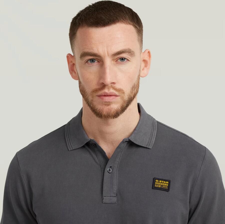G-Star RAW Dunda Overdyed Slim Polo Badge Zwart Heren - Foto 2