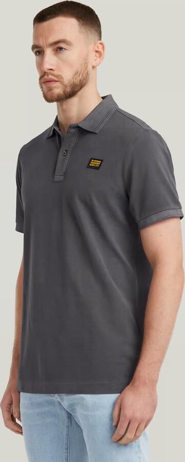 G-Star RAW Dunda Overdyed Slim Polo Badge Zwart Heren - Foto 6