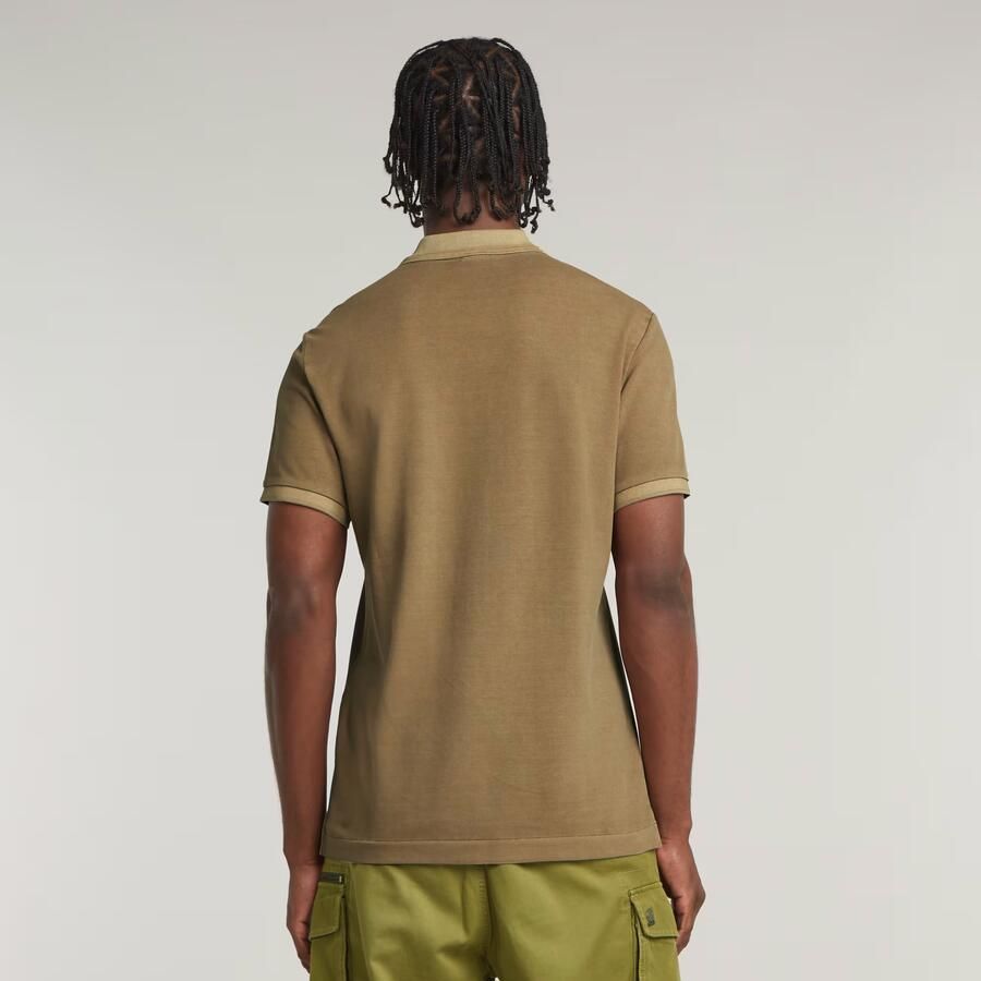 G-STAR RAW Heren Polo's & T-shirts Dunda Overdyed Slim Polo S\s Beige - Foto 10