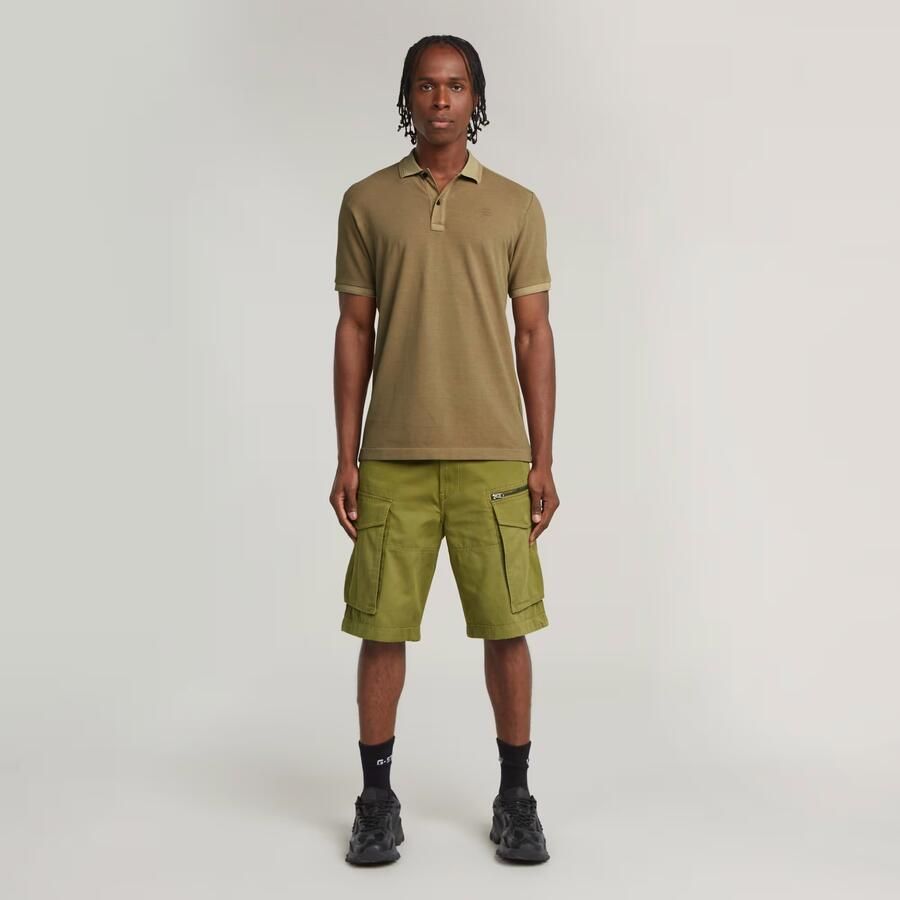 G-STAR RAW Heren Polo's & T-shirts Dunda Overdyed Slim Polo S\s Beige - Foto 5