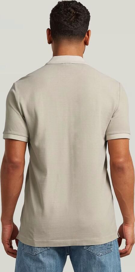 G-Star RAW Dunda Overdyed Slim Polo Beige Heren - Foto 5