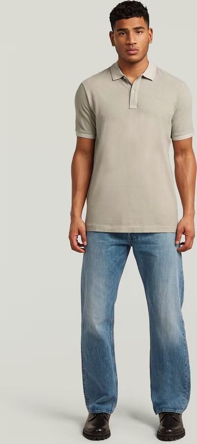 G-Star RAW Dunda Overdyed Slim Polo Beige Heren - Foto 7