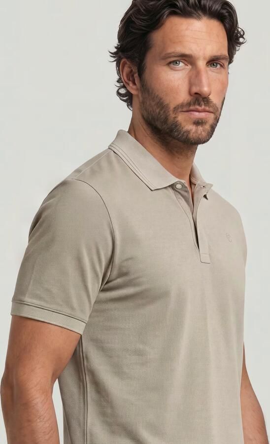 G-Star RAW Dunda Overdyed Slim Polo Beige Heren - Foto 4