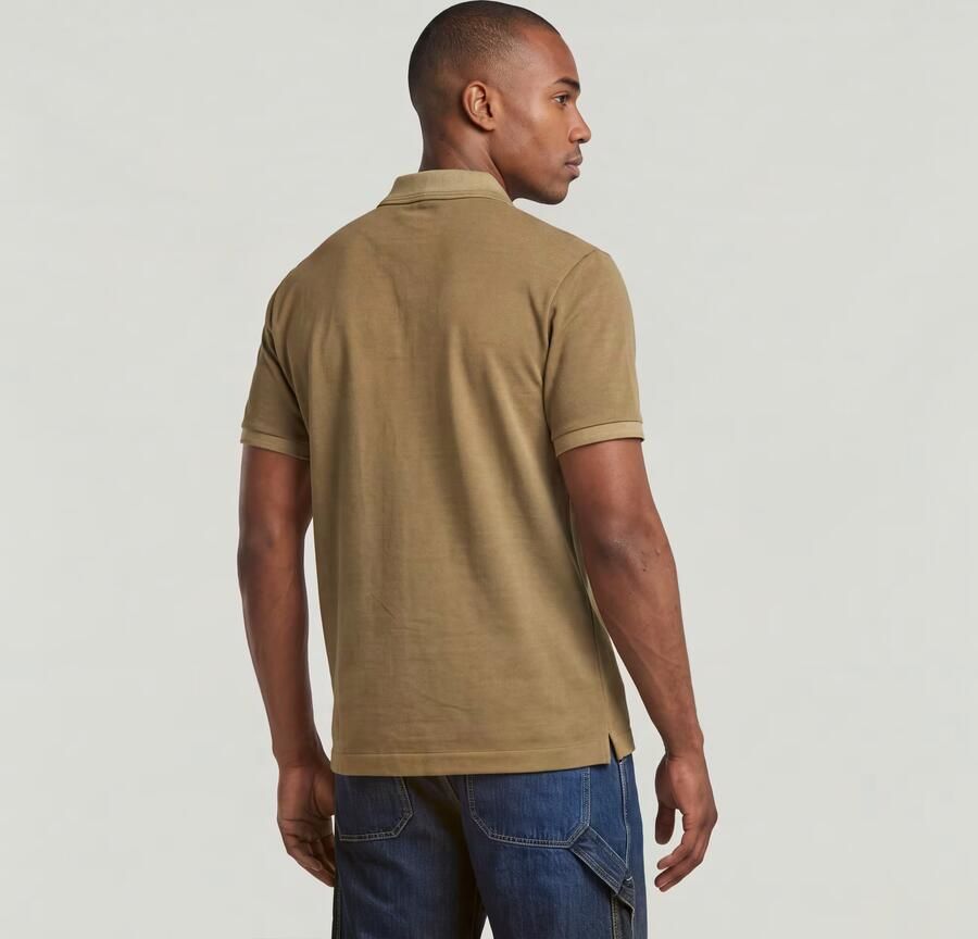 G-STAR RAW Heren Polo's & T-shirts Dunda Overdyed Slim Polo S\s Beige - Foto 10