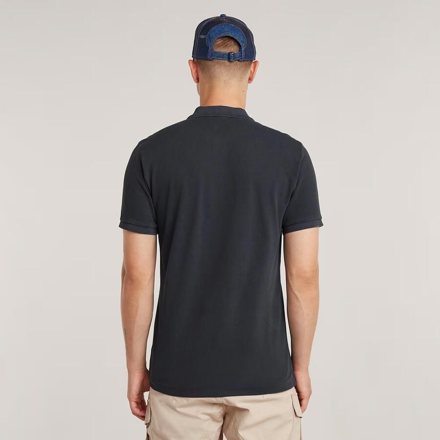 G-Star RAW Dunda Overdyed Slim Polo Donkerblauw Heren