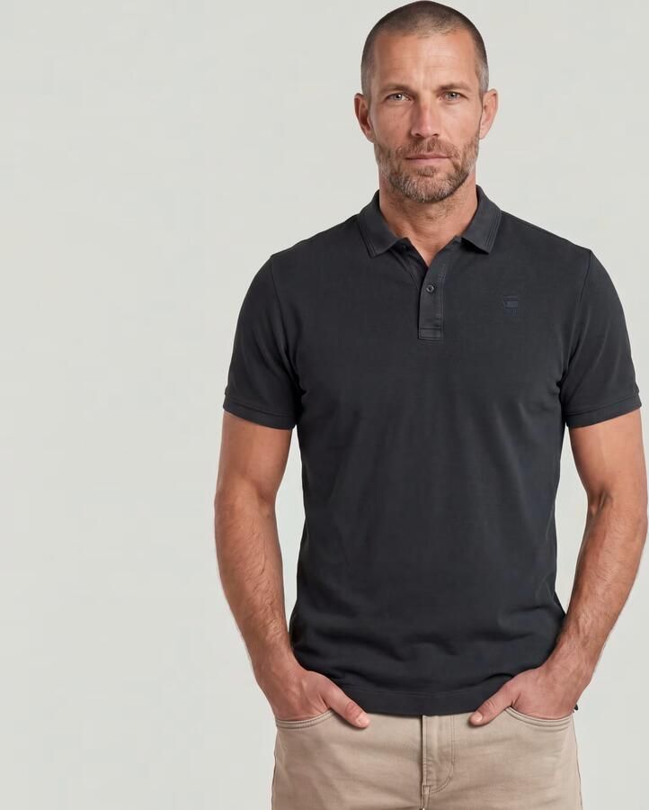 G-Star RAW Dunda Overdyed Slim Polo Donkerblauw Heren - Foto 7