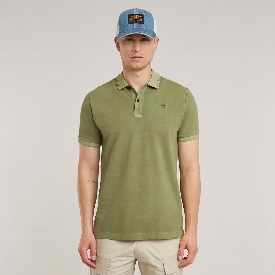 G-STAR RAW Heren Polo's & T-shirts Dunda Overdyed Slim Polo S\s Groen - Foto 11