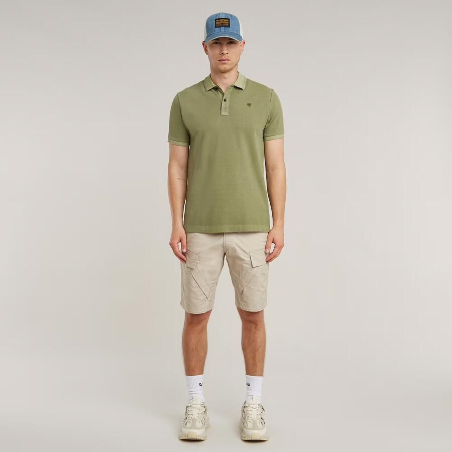G-STAR RAW Heren Polo's & T-shirts Dunda Overdyed Slim Polo S\s Groen - Foto 6