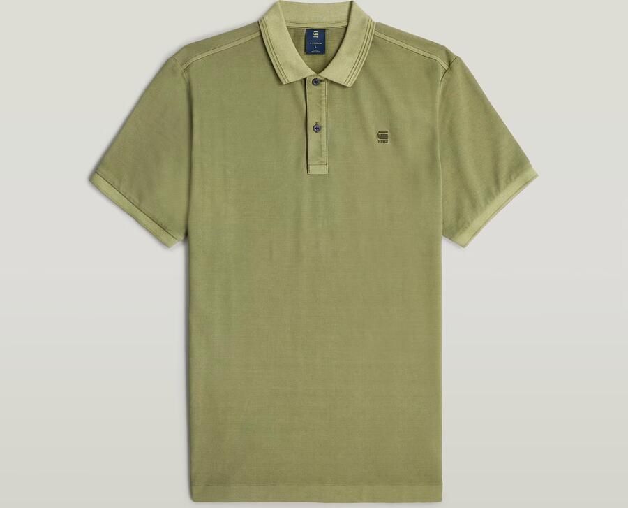G-STAR RAW Heren Polo's & T-shirts Dunda Overdyed Slim Polo S\s Groen - Foto 10