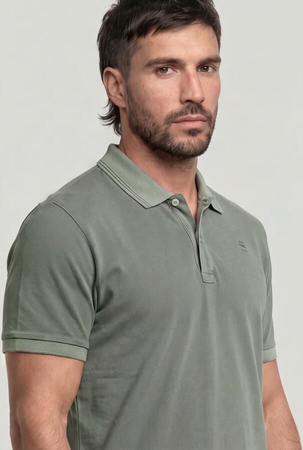 G-Star RAW Dunda Overdyed Slim Polo Groen Heren - Foto 4
