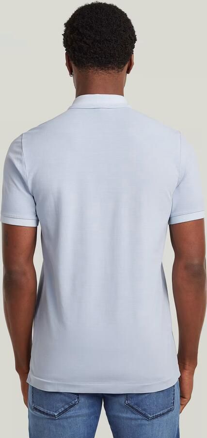 G-STAR RAW Heren Polo's & T-shirts Dunda Overdyed Slim Polo S\s Lichtblauw - Foto 9