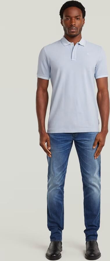 G-STAR RAW Heren Polo's & T-shirts Dunda Overdyed Slim Polo S\s Lichtblauw - Foto 11