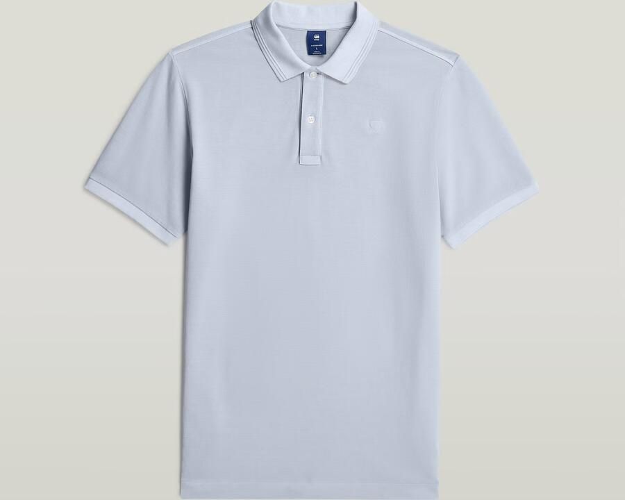 G-STAR RAW Heren Polo's & T-shirts Dunda Overdyed Slim Polo S\s Lichtblauw - Foto 8