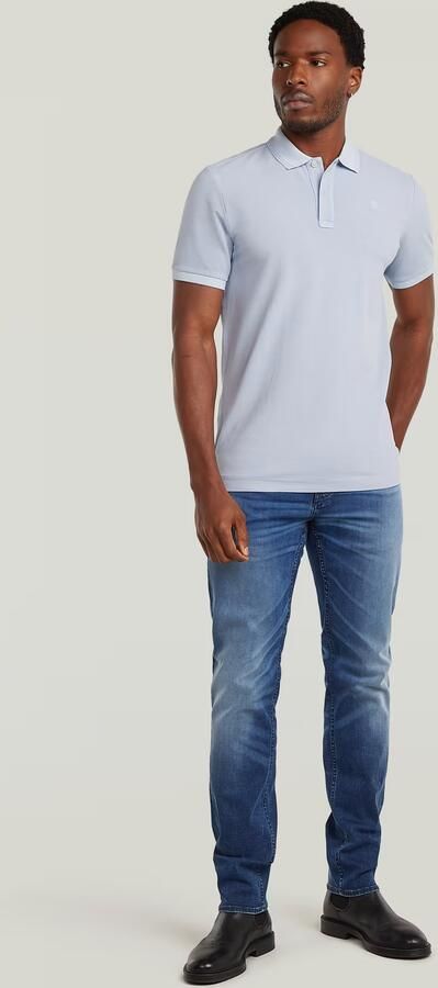 G-STAR RAW Heren Polo's & T-shirts Dunda Overdyed Slim Polo S\s Lichtblauw - Foto 10