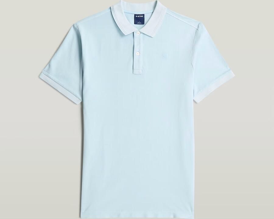 G-Star RAW Dunda Overdyed Slim Polo Lichtblauw Heren - Foto 3