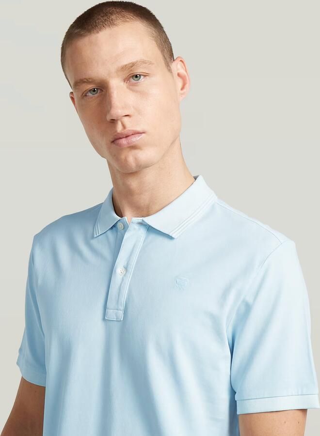G-Star RAW Dunda Overdyed Slim Polo Lichtblauw Heren - Foto 4