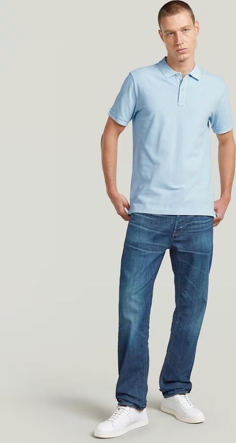 G-Star RAW Dunda Overdyed Slim Polo Lichtblauw Heren - Foto 5