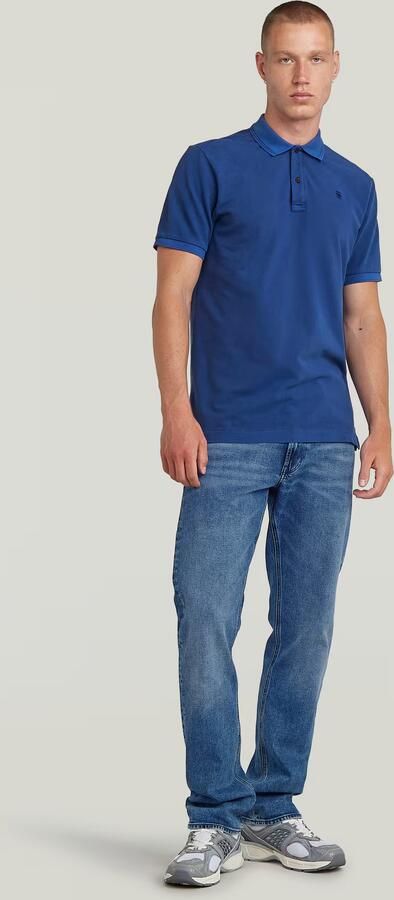 G-Star RAW Dunda Overdyed Slim Polo Midden blauw Heren - Foto 6