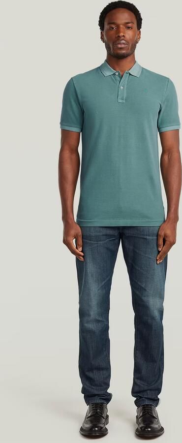 G-STAR RAW Heren Polo's & T-shirts Dunda Overdyed Slim Polo S\s Mint - Foto 10
