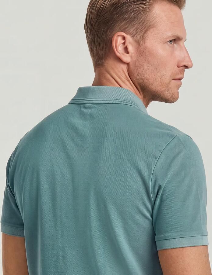 G-Star Raw Polo Shirt Korte Mouw D11595-D756 DUNDA OVERDYED SLIM POLO SS-H888 MINERAL BLUE GD - Foto 9