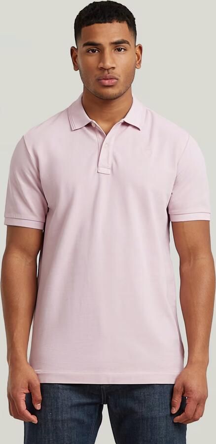 G-Star RAW Dunda Overdyed Slim Polo Roze Heren