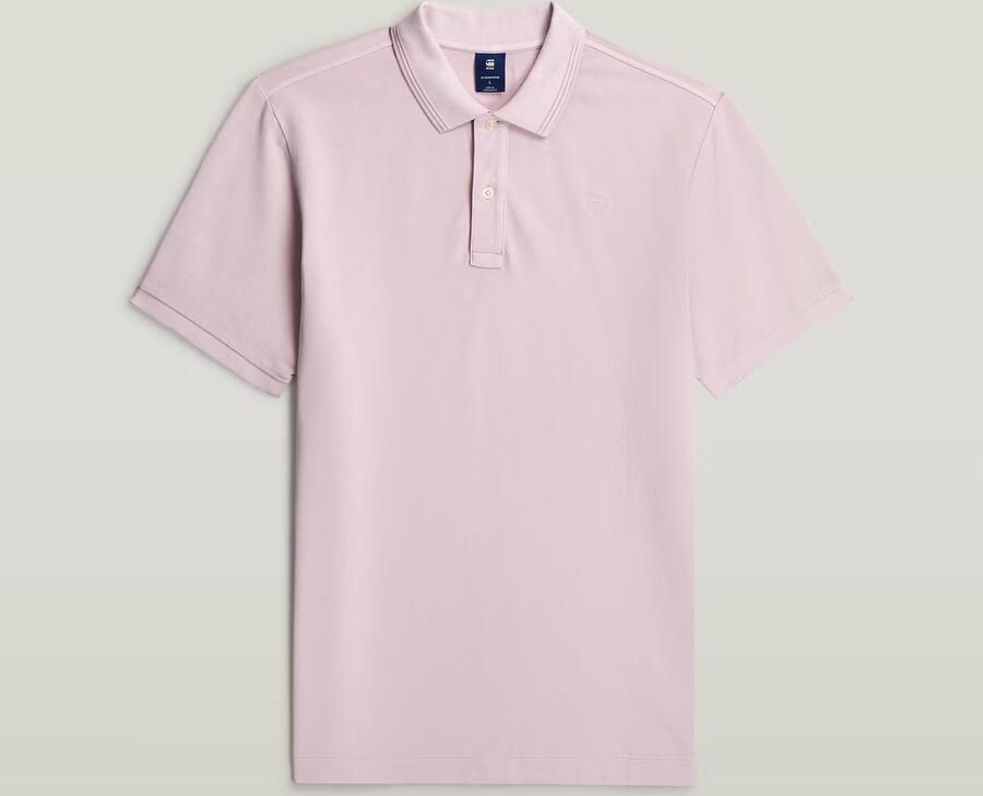 G-Star RAW Dunda Overdyed Slim Polo Roze Heren - Foto 4