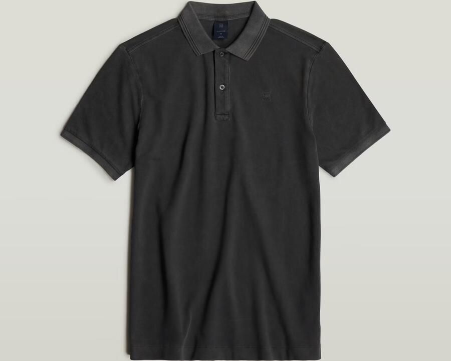 G-STAR RAW Heren Polo's & T-shirts Dunda Overdyed Slim Polo S\s Zwart - Foto 9