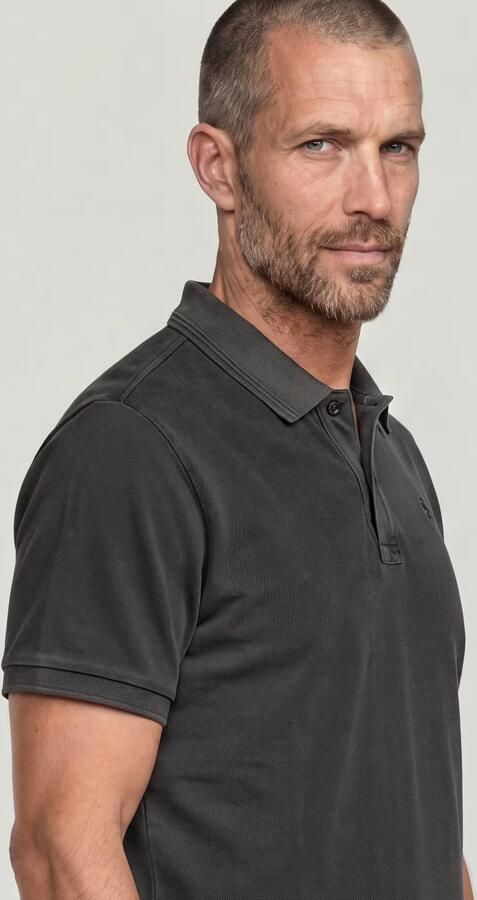 G-STAR RAW Heren Polo's & T-shirts Dunda Overdyed Slim Polo S\s Zwart - Foto 9