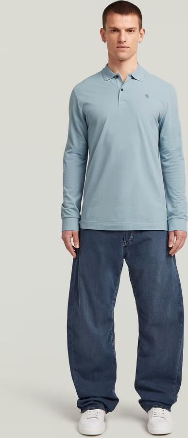 G-Star RAW Dunda Slim Longsleeve Polo Lichtblauw Heren - Foto 6