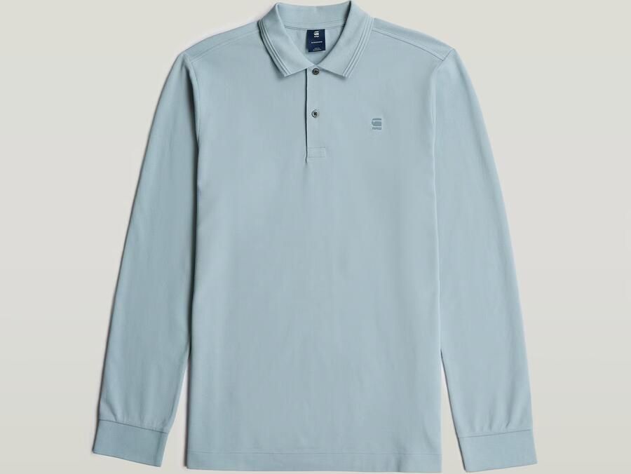 G-Star RAW Dunda Slim Longsleeve Polo Lichtblauw Heren - Foto 3