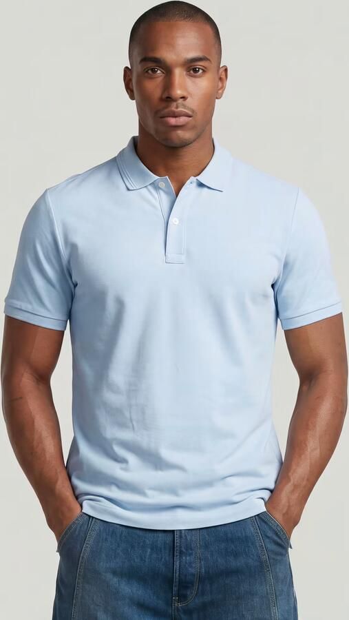 G-Star RAW Dunda Slim Polo Lichtblauw Heren - Foto 4