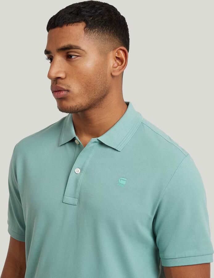 G-Star RAW Dunda Slim Polo Midden blauw Heren - Foto 6