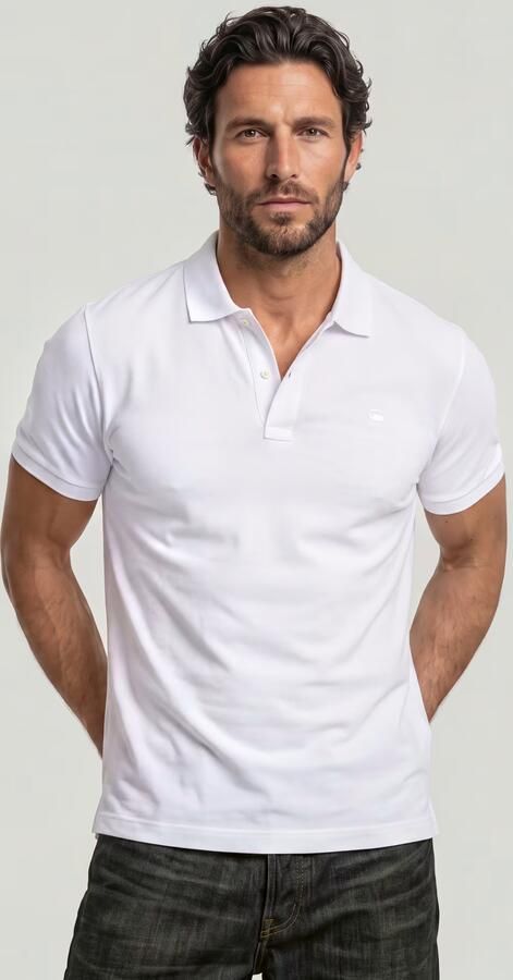 G-STAR RAW Heren Polo's & T-shirts Dunda Slim Polo S s Gebroken Wit - Foto 17