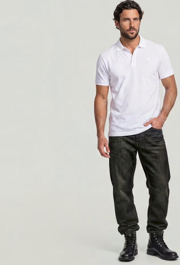 G-STAR RAW Heren Polo's & T-shirts Dunda Slim Polo S s Gebroken Wit - Foto 16