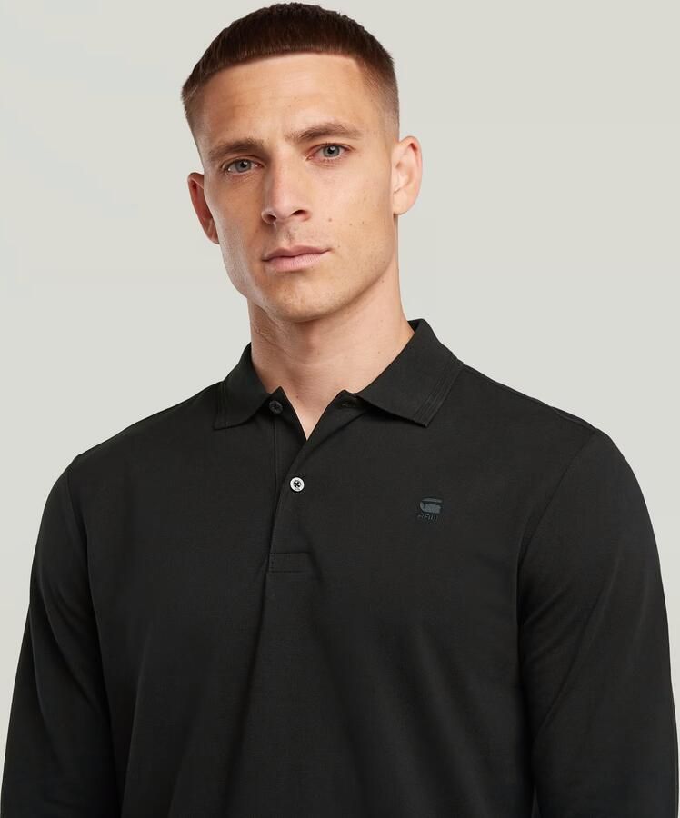 G-Star RAW Poloshirt Dunda Slim Polo lange mouwen met logo - Foto 2