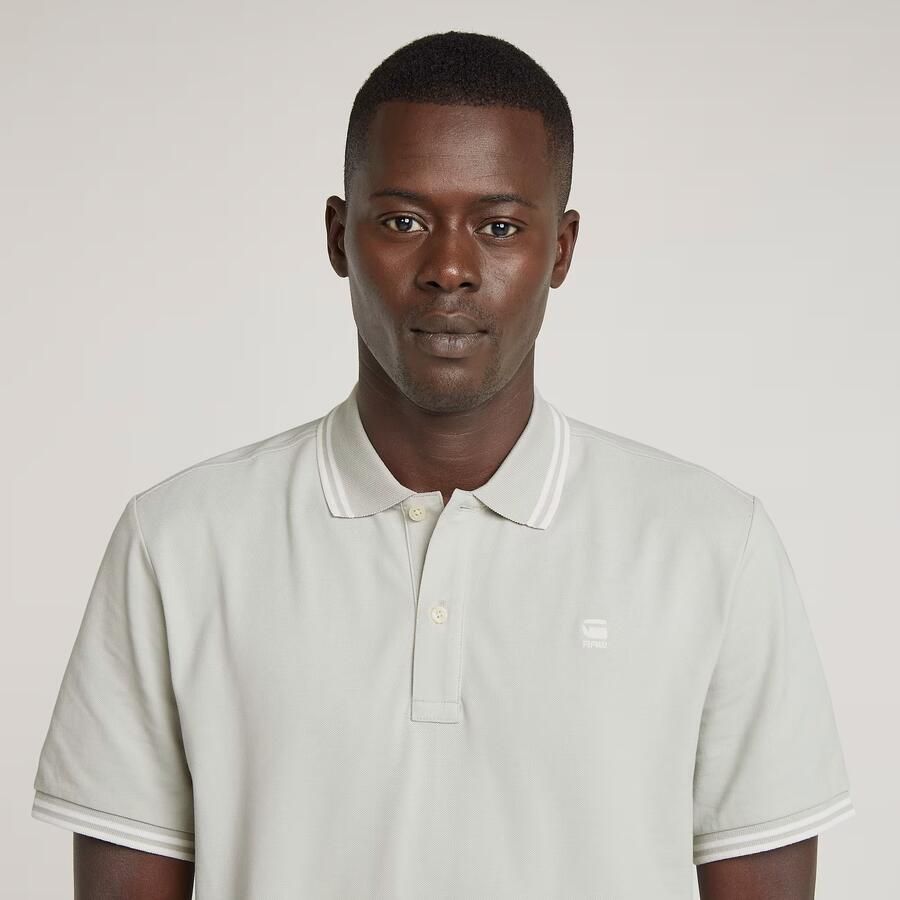 G-Star RAW Dunda Slim Stripe Polo Grijs Heren - Foto 6