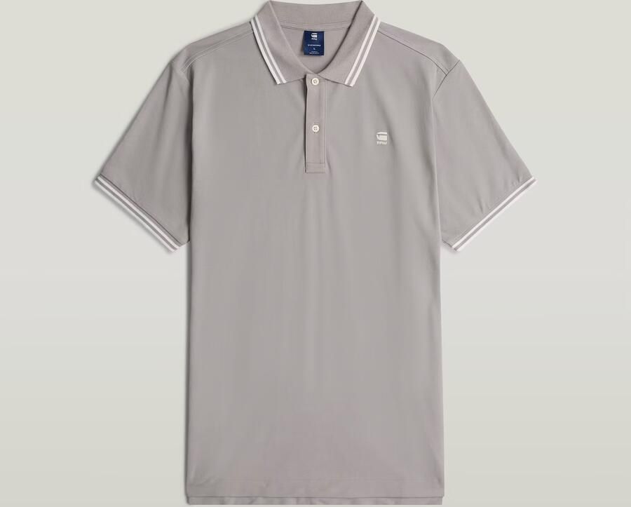 G-STAR RAW Heren Polo's & T-shirts Dunda Slim Stripe Polo S s Lichtgrijs - Foto 5